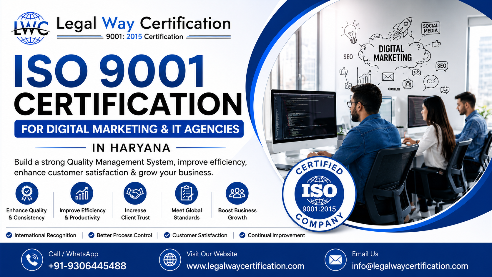 ISO 9001 Certification for Digital Marketing and IT Agencies in Haryana